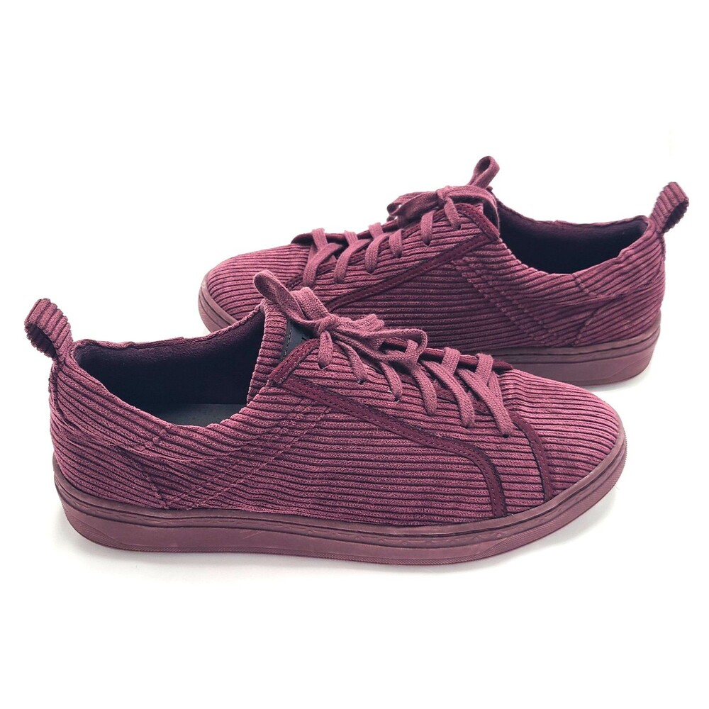 Earth Size 9.5 Corduroy Shoes Sneakers Burgundy Lace Up Comfort Casual Low Top